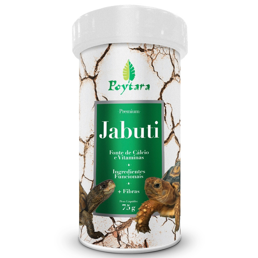 Ração Poytara Jabuti Premium Para Répteis Terrestres 75g