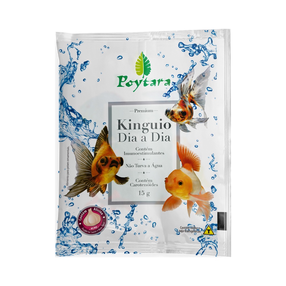 Ração Para Peixes Kinguio Dia A Dia 15g Poytara