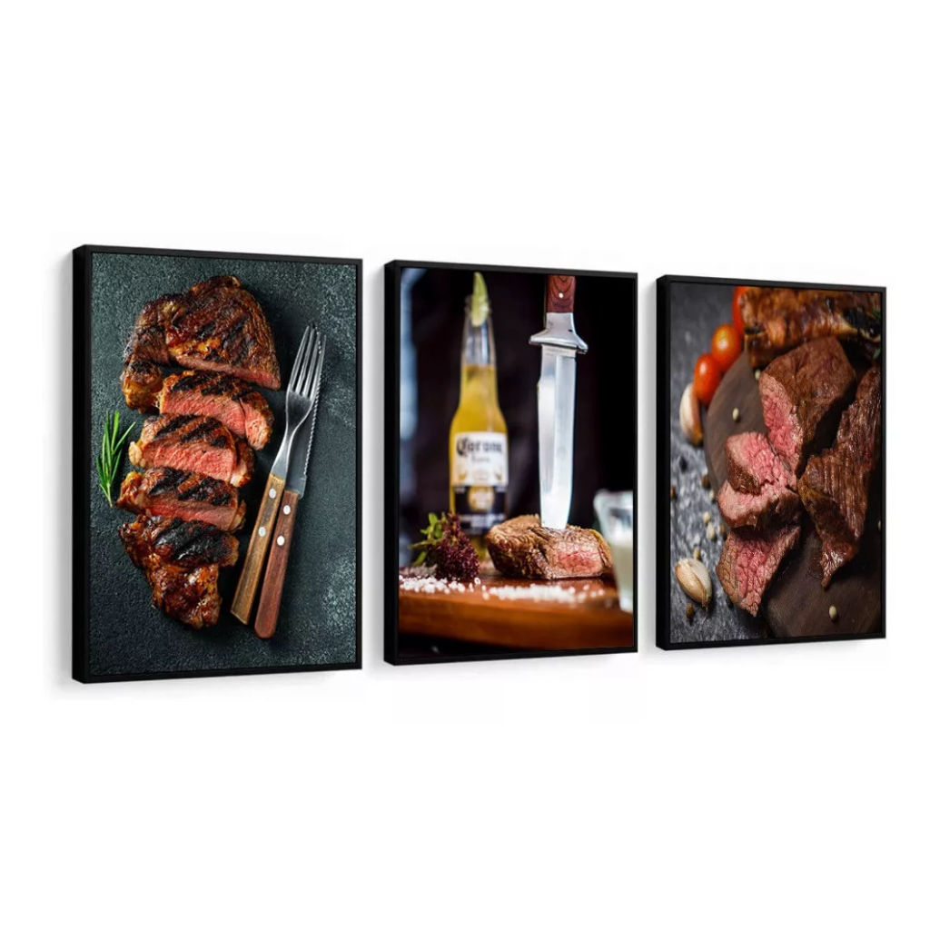 Quadro Decorativo Churrascaria Carne  Decoração