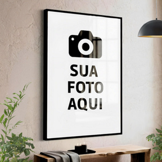 Quadro Personalizado sua foto aqui - com sua foto ou arte aqui - com moldura em Oferta na Shopee