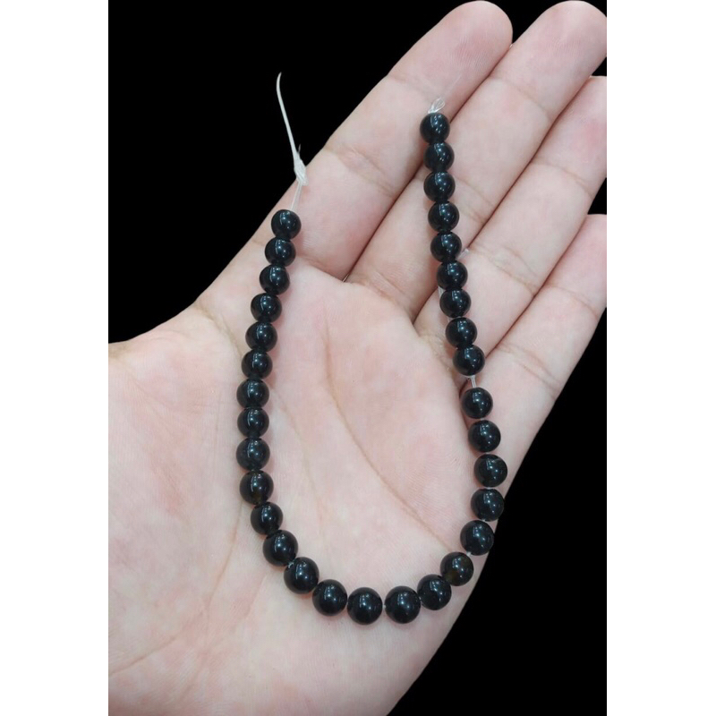 FIO DE PEDRAS NATURAIS OBSIDIANA NEGRA