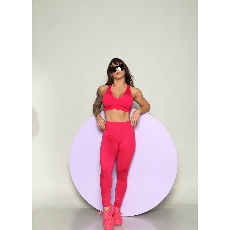 Calça Legging Longa Cos Médio Suplex Liso Feminina Plus Size Moda Maior  Academia Fitnes Dança Pilates Treino Caminhada