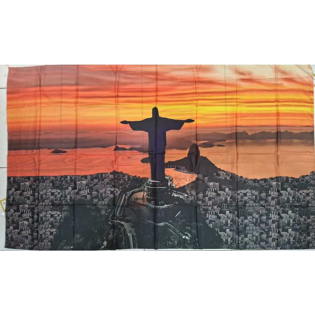 Canga de Praia Rio de Janeiro Cristo Redentor Por do Sol na Cidade Maravilhosa