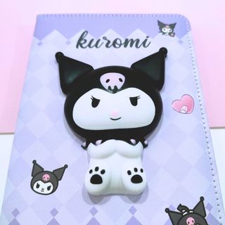Caderno Kuromi/Melody Pequeno em Squishy 80 folhas - Papelaria Fofa