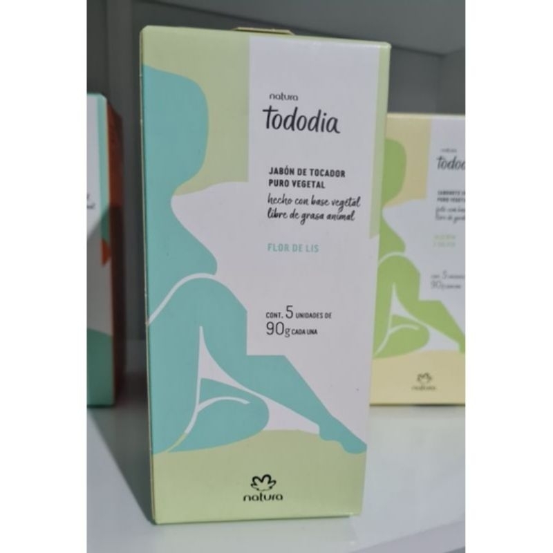 Caixa de Sabonete Natura Tododia Flor de Liz com 5 unidades