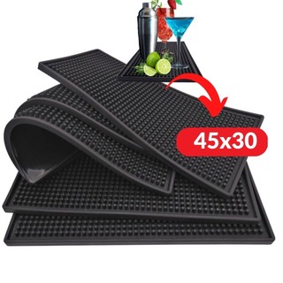Tapete Escorredor de Louça 45x30 Emborrachado Antiderrapante para Secar Louça, Preparar Drinks Barmen e Protege Móveis
