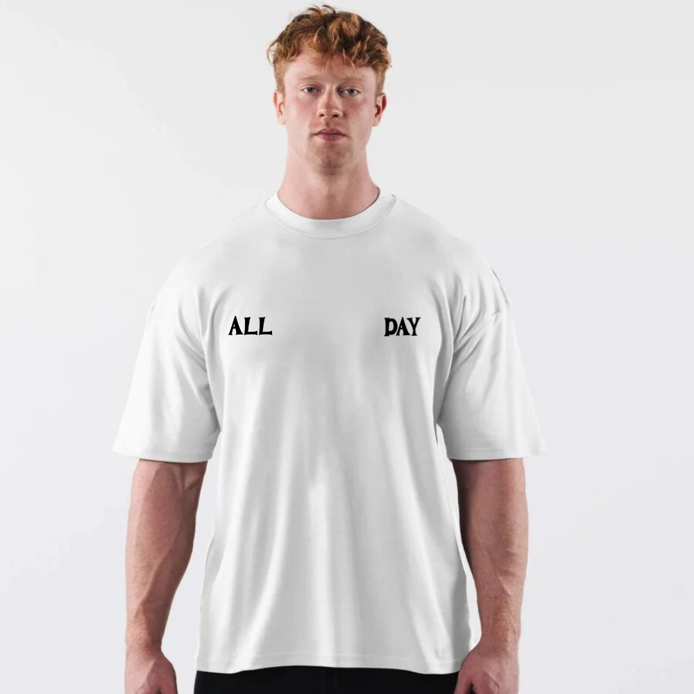 Camisa Camiseta Academia Masculina All Day Basico Estampado Blusa Oversized Grande Treino