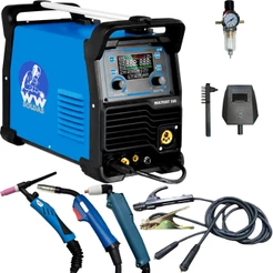 Máquina Inversora De Solda Mig Com ou Sem Gás, Tig, MMA E Corte Plasma Multicut 255 250A 220V