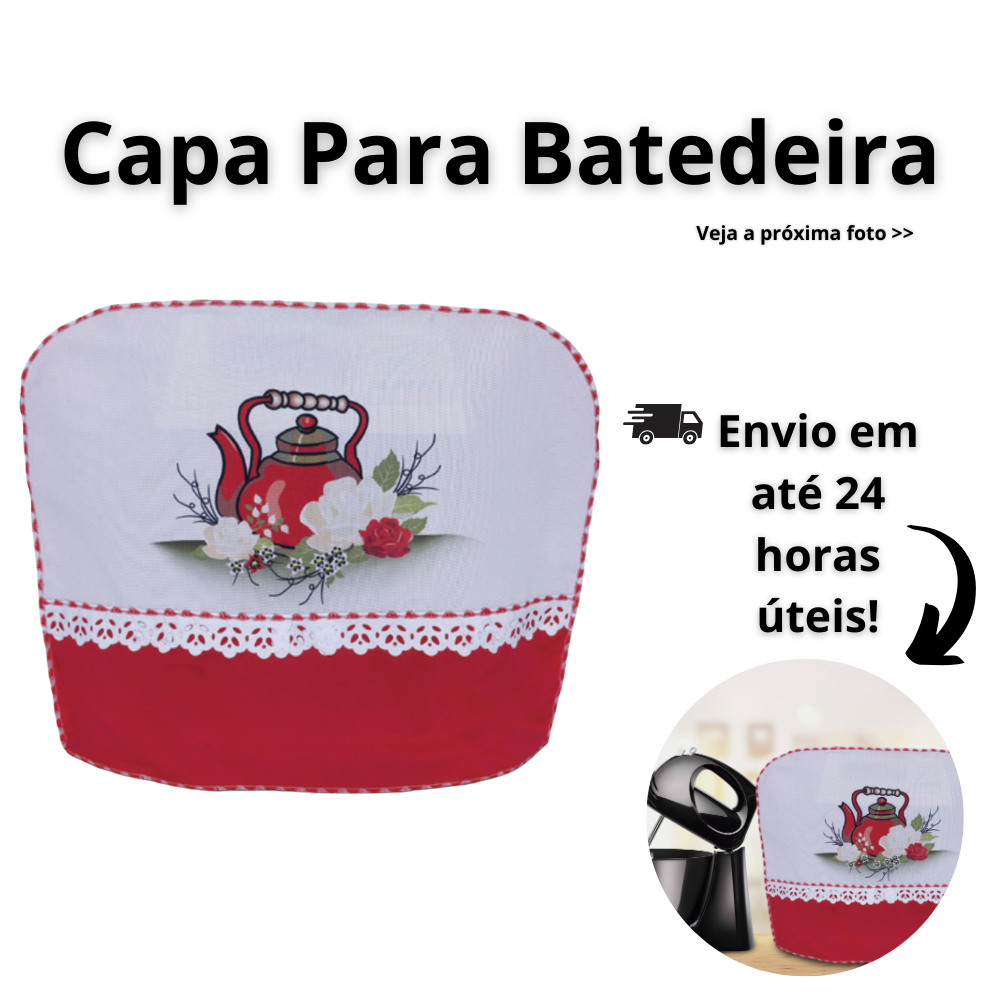 Capa Para Batedeira Estampada Decoração Cozinha Proteção