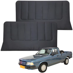 Forro Lateral Revestimento da Porta Ford Pampa 1982 a 1997 Par Preto
