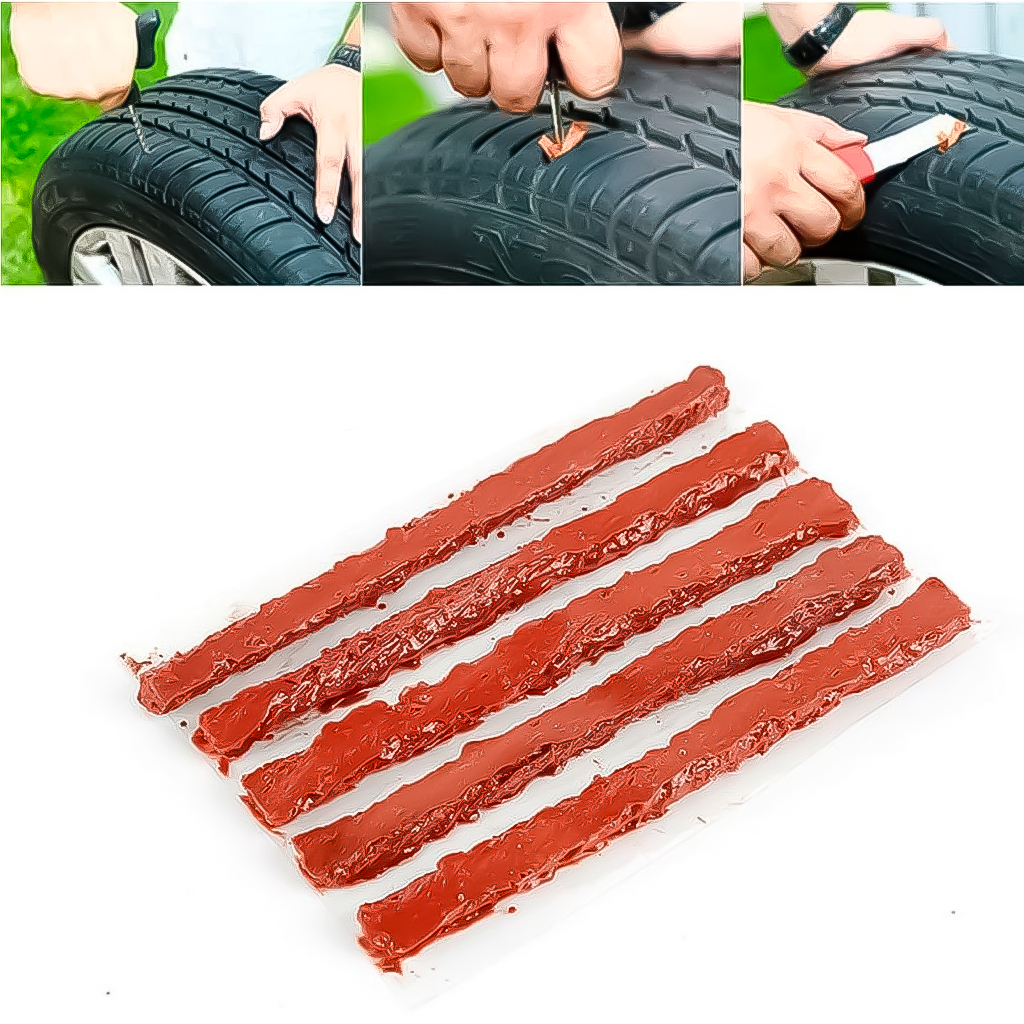 Kit 5 Reparo Remendo Refil Conserto Macarrão Moto Carro Para Pneu Sem Câmara Alto Vedante Prático em Oferta na Shopee