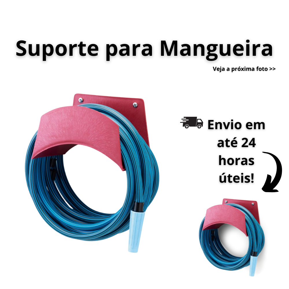 Suporte Para Mangueira Com Bucha E Parafuso Cores Sortidas