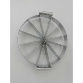 MARCADOR E CORTADOR DE BOLO E TORTA 25 CM DE DIAMETRO  12  PEDAÇO EM INOX em Oferta na Shopee