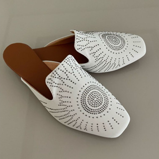 Mule Feminino Sapatilha Detalhe Rotifix Sol Bico Quadrado Sapato Muller Rasteirinha Ref.42 em Oferta na Shopee