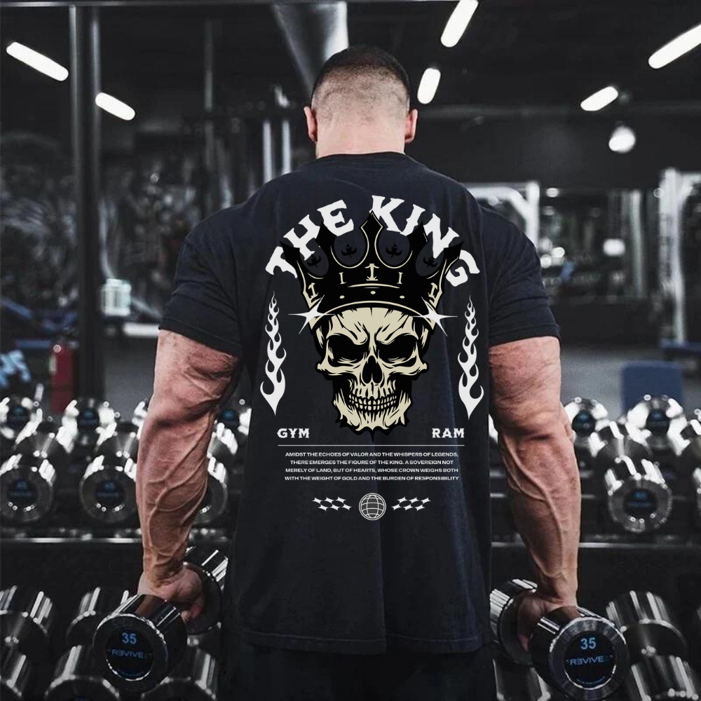 Camisa Masculina Academia Oversized The King Anti Cardio Thavage Moda Akurva Lançamento