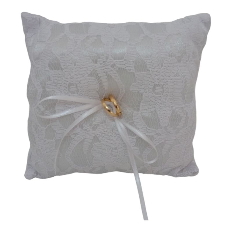 Almofada Porta Alianças Renda 16 x16 cm em Oferta na Shopee
