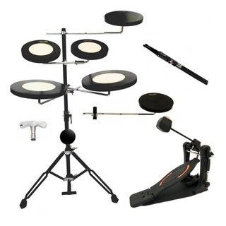 Bateria de Estudo Completa + Pad de Prato + Pedal de Bateria RMV