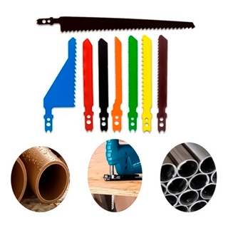 Jogo De Lâminas Para Serra Tico Tico 8 Peças Para Metal Plástico Madeira Pvc em Oferta na Shopee