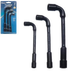 Kit Jogo 3 Chave Biela L 6mm 10mm 13mm Profissional Para Multiuso Resistente Aço Niquelado Reforçado