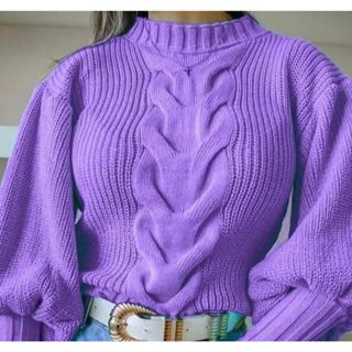 Blusa de frio feminina com trança fontal tendência 2023