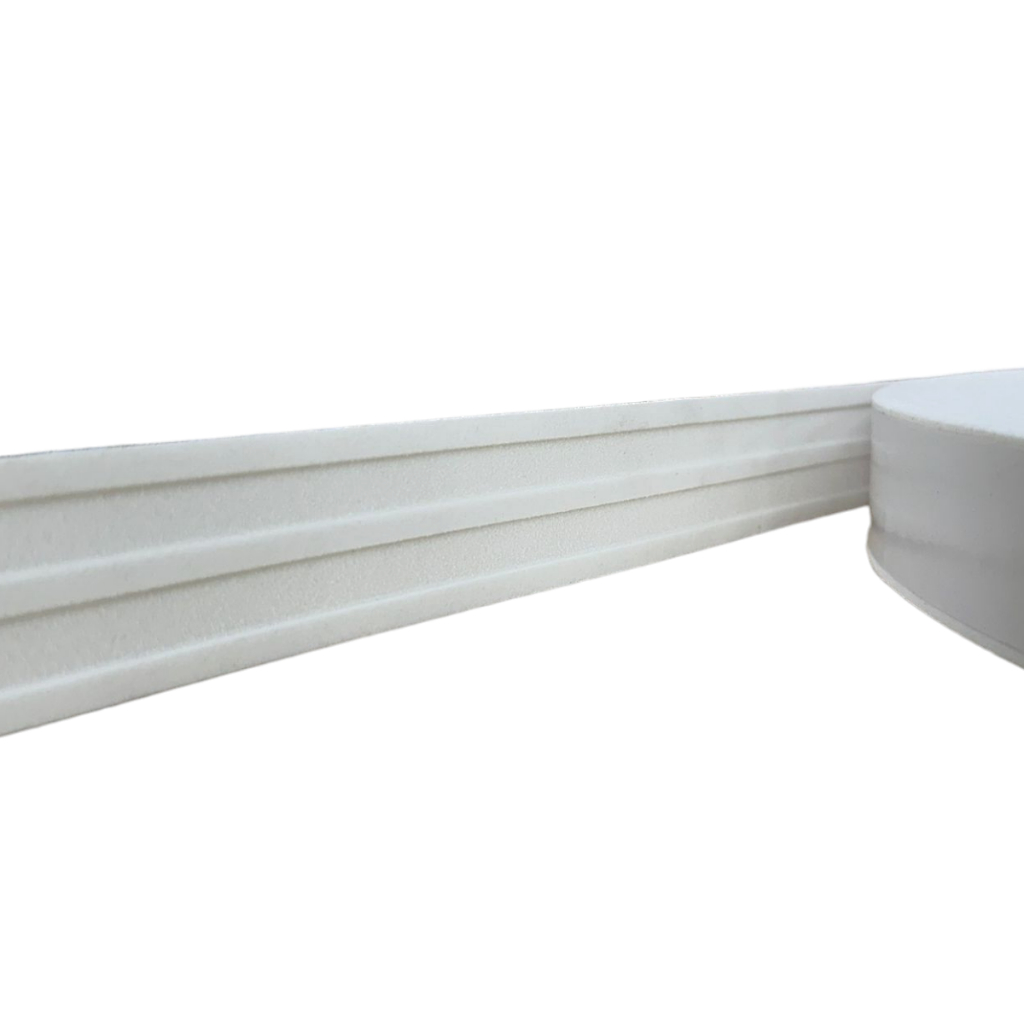 Moldura de Porta e Janela Roda Meio Eva Flexível e Autocolante 5 METROS *Marte 3,5cm de largura X 5mm de espessura*