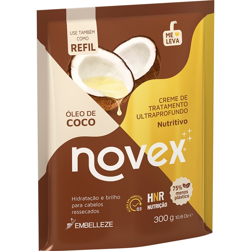 Refil de Creme de Tratamento Novex Óleo de Coco 300G em Oferta na Shopee