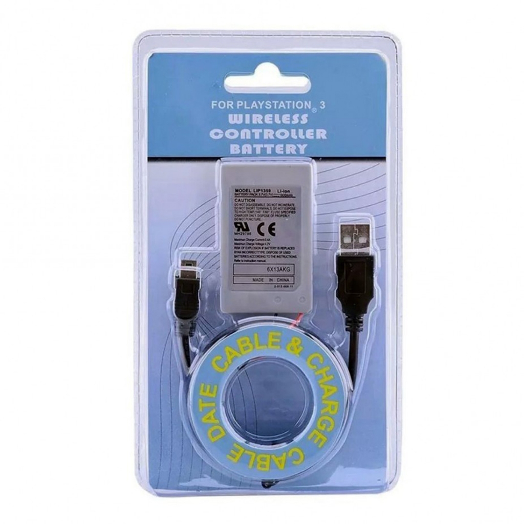 Bateria 1800mah Recarregável Compatível com Controle Dualshock Joystick Console Playstation Ps3
