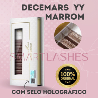 Cílios Decemars - YY curvatura D MARROM /BROWN- YY para Extensão de Cílios volume brasileiro em Oferta na Shopee