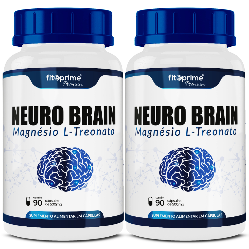 Kit 2x Magnésio L-Treonato Neuro Brain 90 Cápsulas