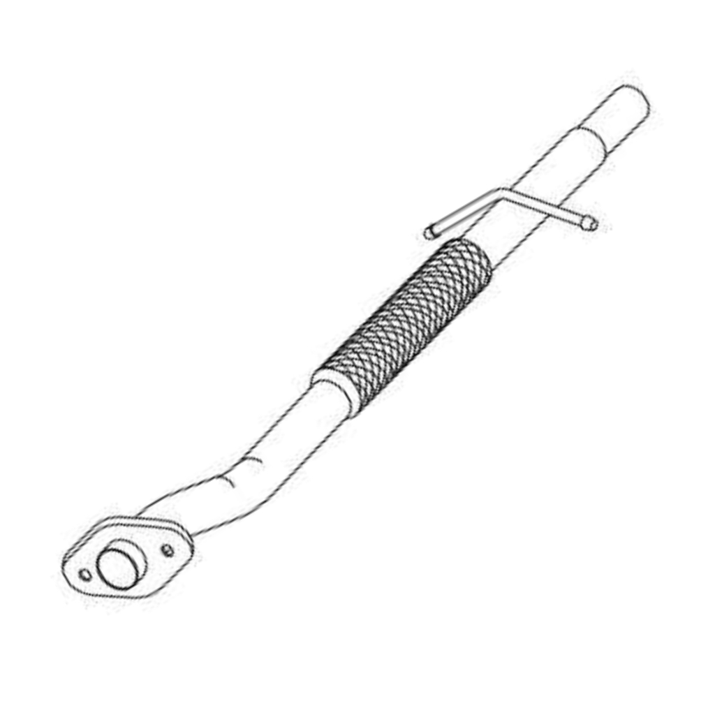 Tubo do Motor com Flexível Inox Ford Ka 1.0 1.3 Endura de 1997 até 1999