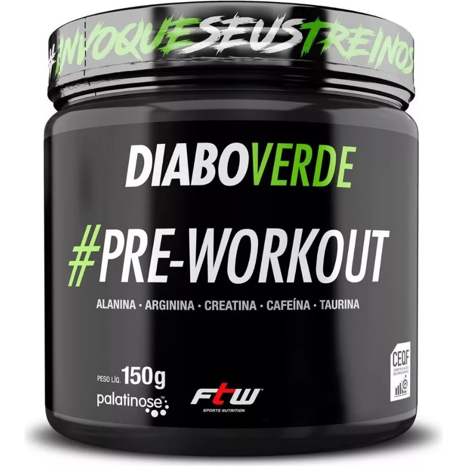 PRE TREINO DIABO VERDE PO 150G FTW - Nova Fórmula!!!