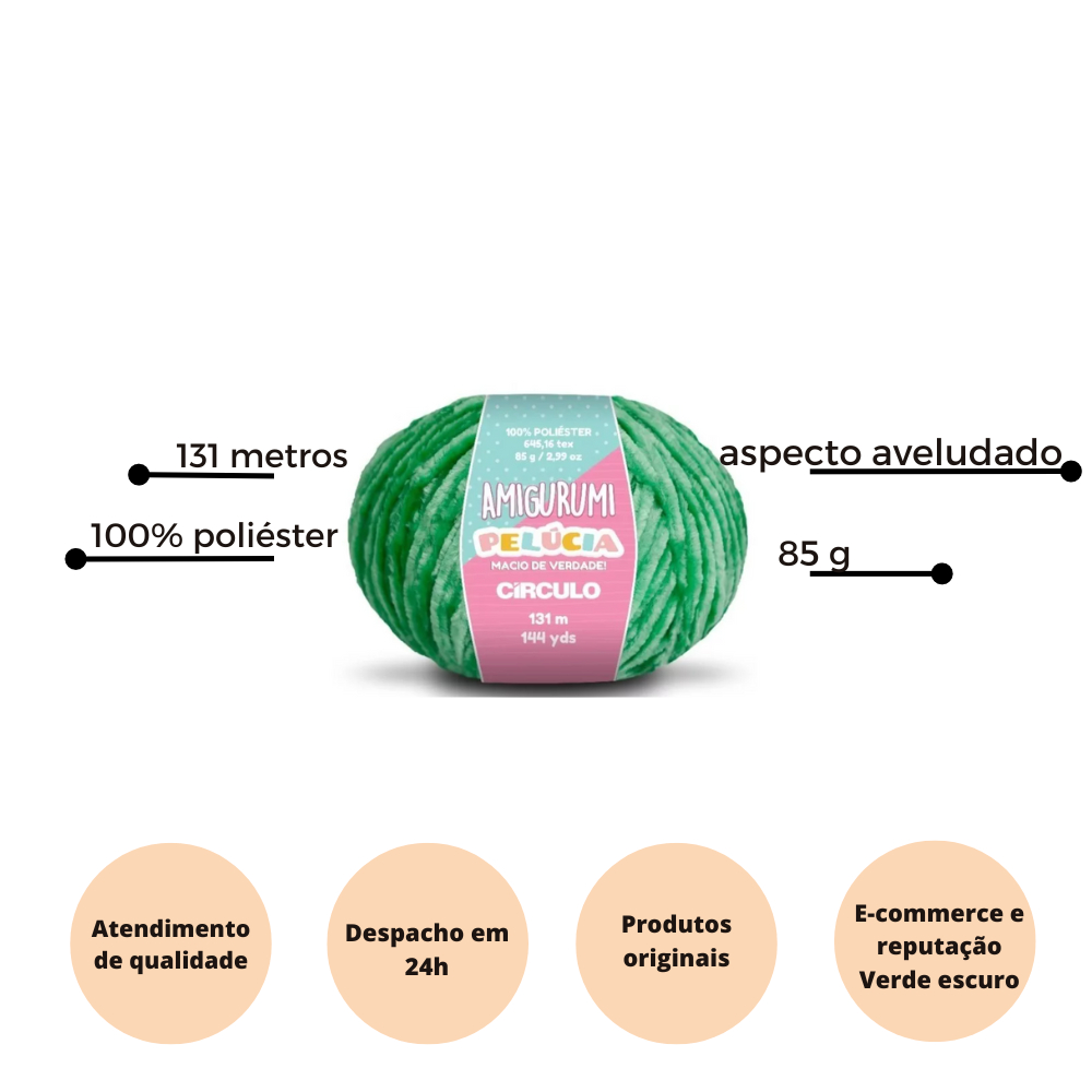 Fio Amigurumi Pelúcia Circulo 131m