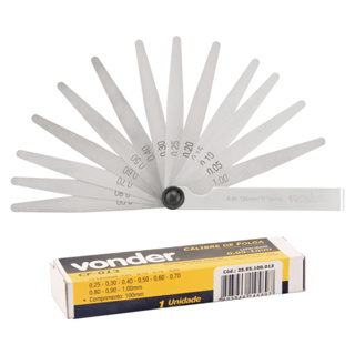 Calibre de Folga 0,05mm - 1,00mm com 13 Lâminas - VONDER em Oferta na Shopee