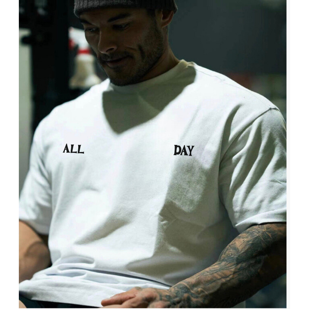 Camisa Basica Masculina Estampada All Day Musculaçãpo Treino Exclusivo Lançamento 2024