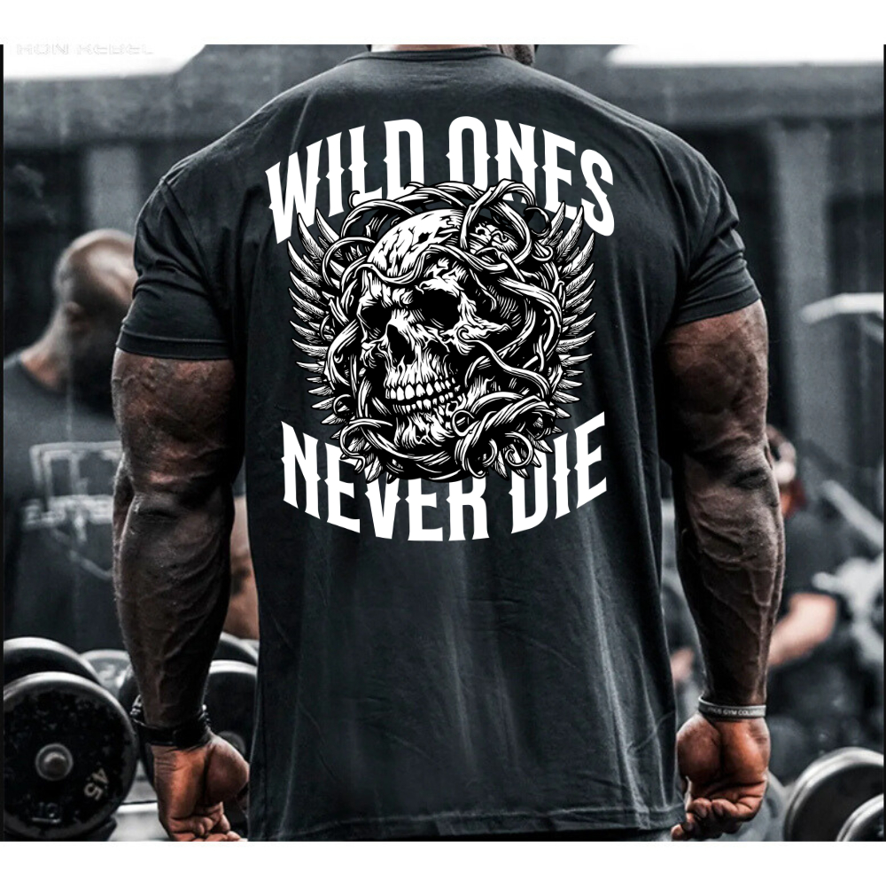Camisa Masculina Oversized Wild Ones Estampado Moda Fit Camiseta Academia Lançamento