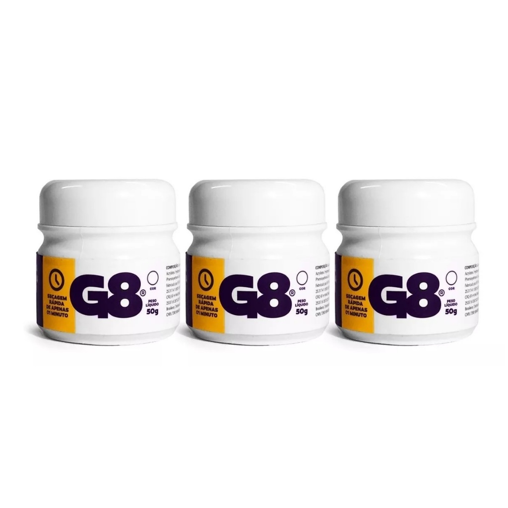 Cola Mega Hair Fita Adesiva G8 Termo Ativada 50gr- 03 Unid