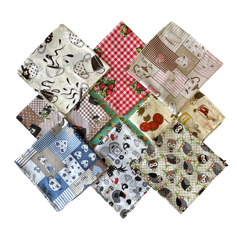 Kit Toalha de Chá com 2 Peças 70cm x 70cm em Oferta na Shopee