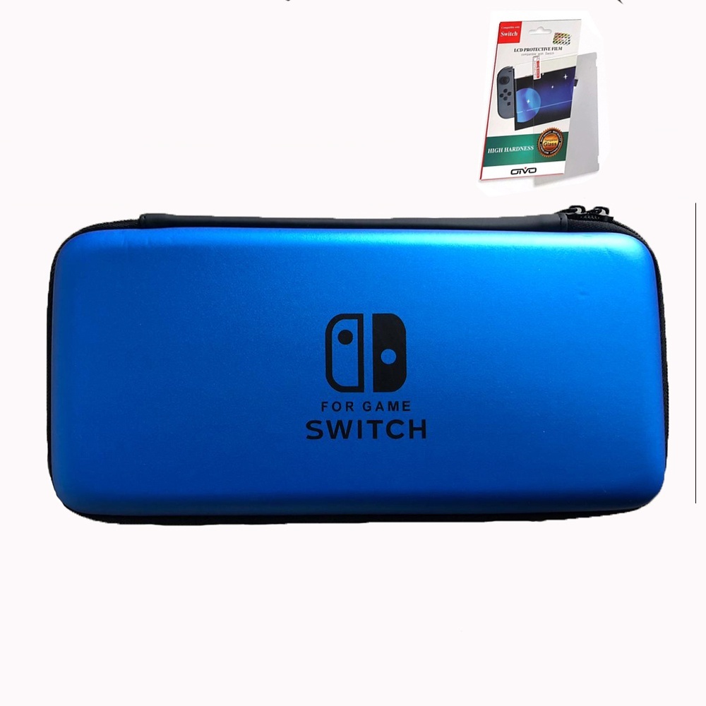 Case Bag Rígida Bolsa Estojo Viagem Fechamento Zíper Compatível Nintendo Switch + Película Vidro