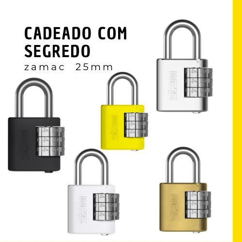Cadeado Com Segredo Cores P/ Malas / Armários / Portas 25mm Stam em Oferta na Shopee