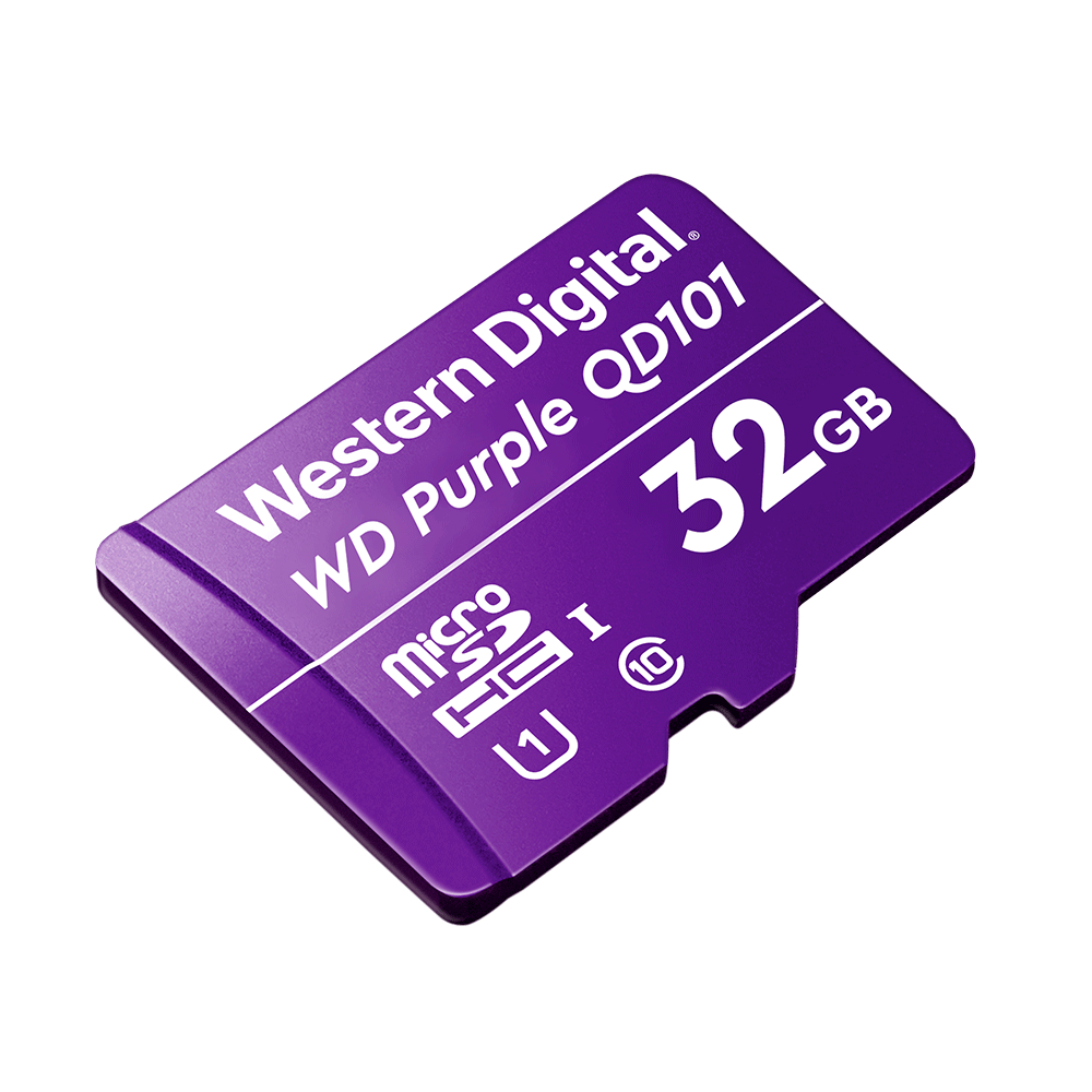 Cartão de Memória Micro SD Western Digital Intelbras Purple 32GB para Segurança Eletrônica