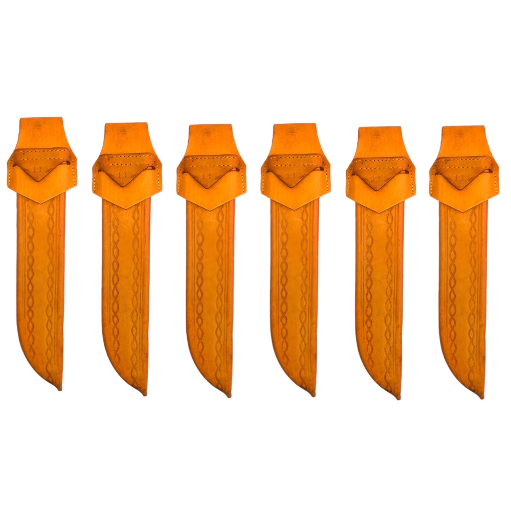 Bainha De Facão bianchi tramontina cornet 12 Polegadas De Couro Legitimo Kit com 6 Unidades