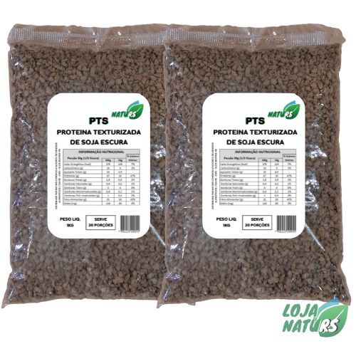 KIT 2 Proteína Texturizada de Soja Carne de Soja Vegana 1kg Cada - NATURS em Oferta na Shopee