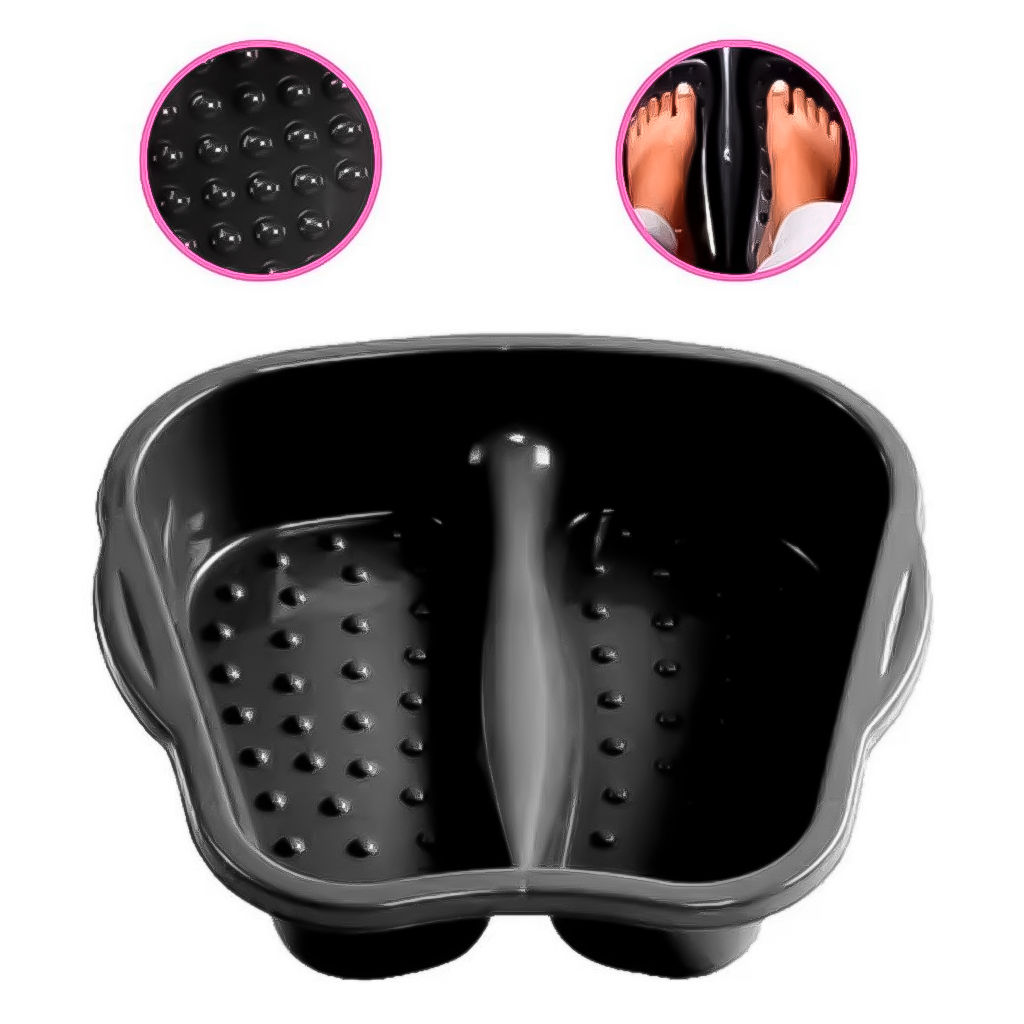 Bacia Plástica Para Pés Pedicure Podologia Escalda Spa Relaxamento Preto em Oferta na Shopee