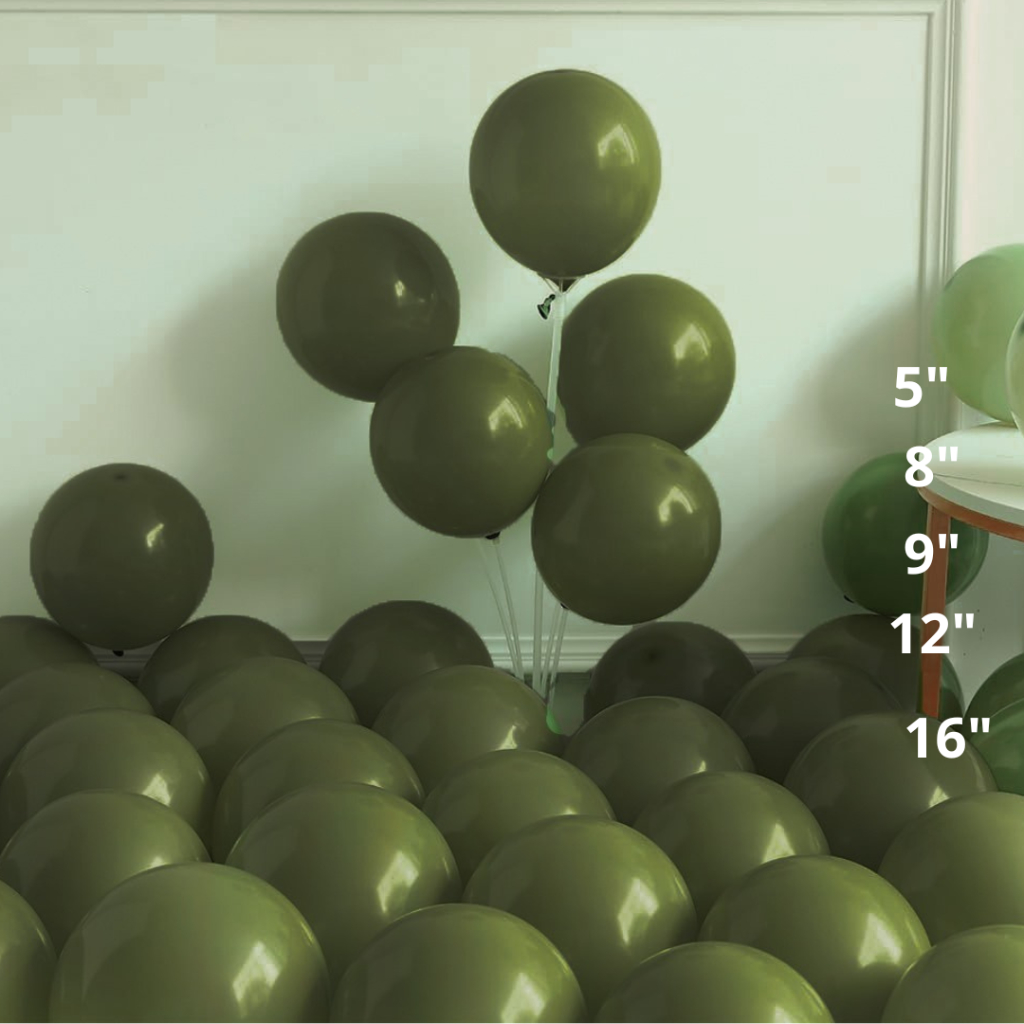 🎈 Balão Verde Musgo FestBall | Diversos Tamanhos | Látex Premium para Festas e Decorações em Oferta na Shopee