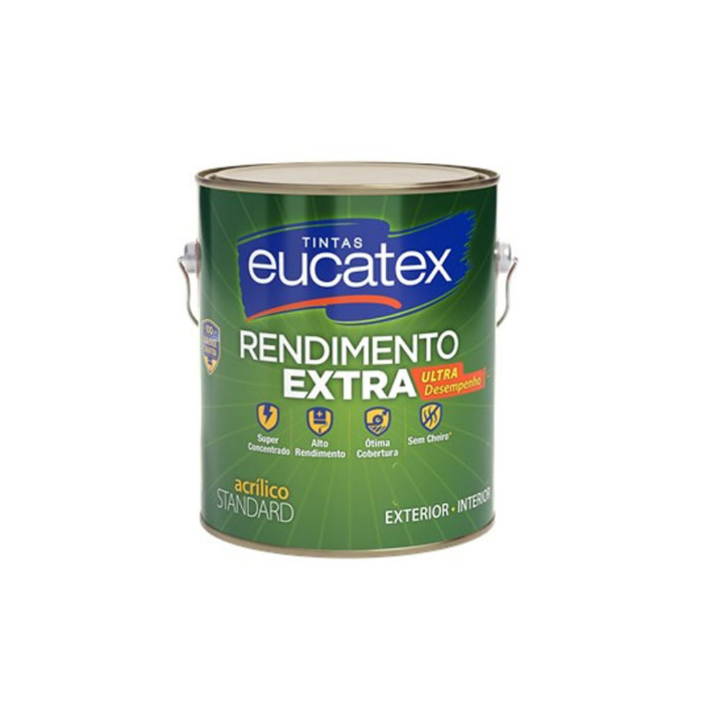 Tinta Acrilica Eucatex Rendimento Extra 3,6 Lts em Oferta na Shopee