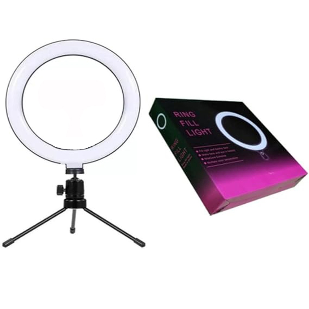 Anel De Led Ring Light 16cm Luz Iluminador Suporte Articulado BIVOLT  + Tripé 16cm