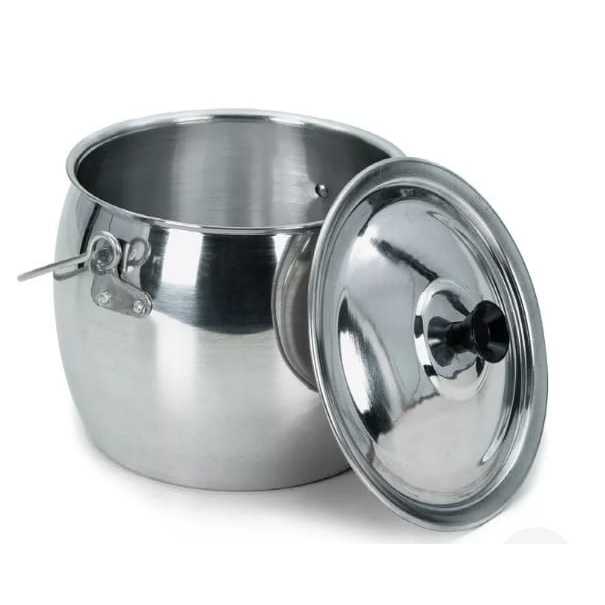 Caldeirão Bojudo N°18 4,4 Litros Polido Com Tampa em Oferta na Shopee