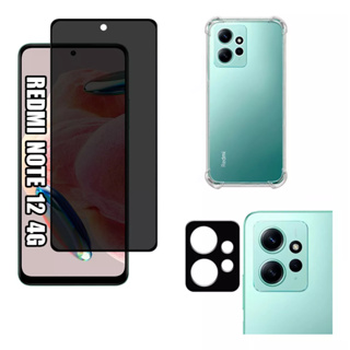 KIT Para Xiaomi Redmi Note 12 4g | Película de Privacidade 3D - Capa Capinha Anti Impacto - Película da Câmera 3D em Oferta na Shopee