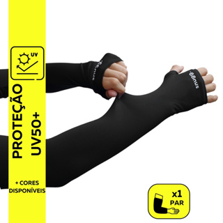 Par Manguito mangote com Dedo Proteção solar UV50+ Corrida Fitness Academia Unissex Snugg em Oferta na Shopee