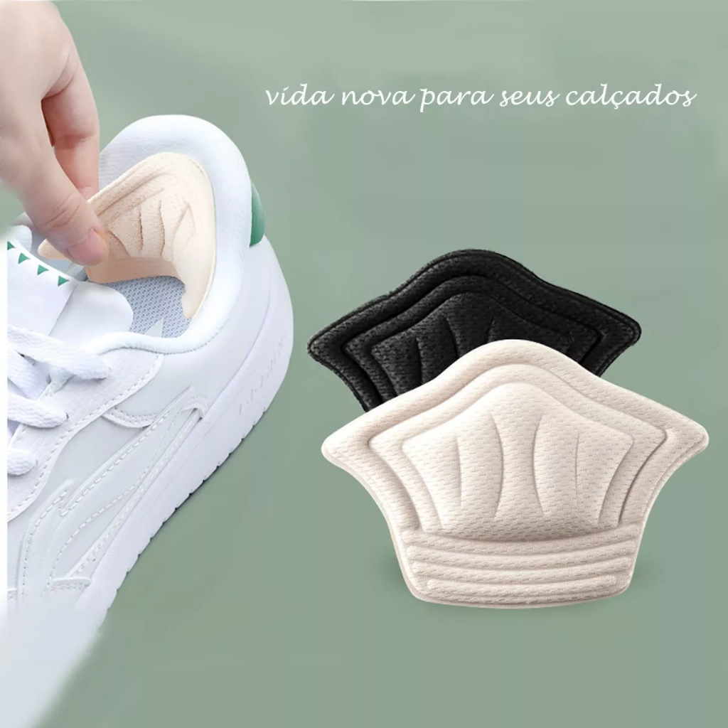 3 Pares De Protetor De Calcanhar Revestido Tênis Bota Sapatos